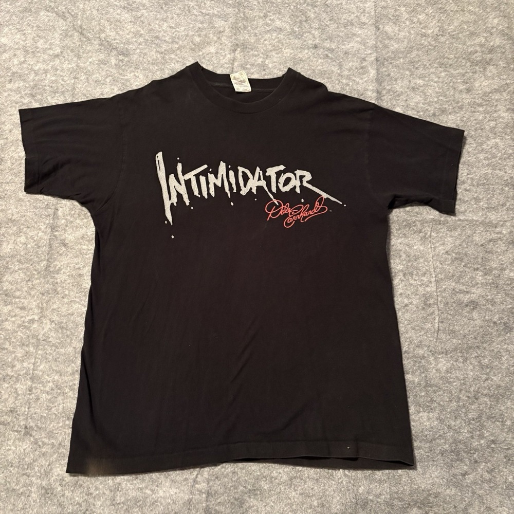 Dale Earnhardt T Shirt 1997 Black Front Intimidator Spell Put Back Graphic Sz XL
